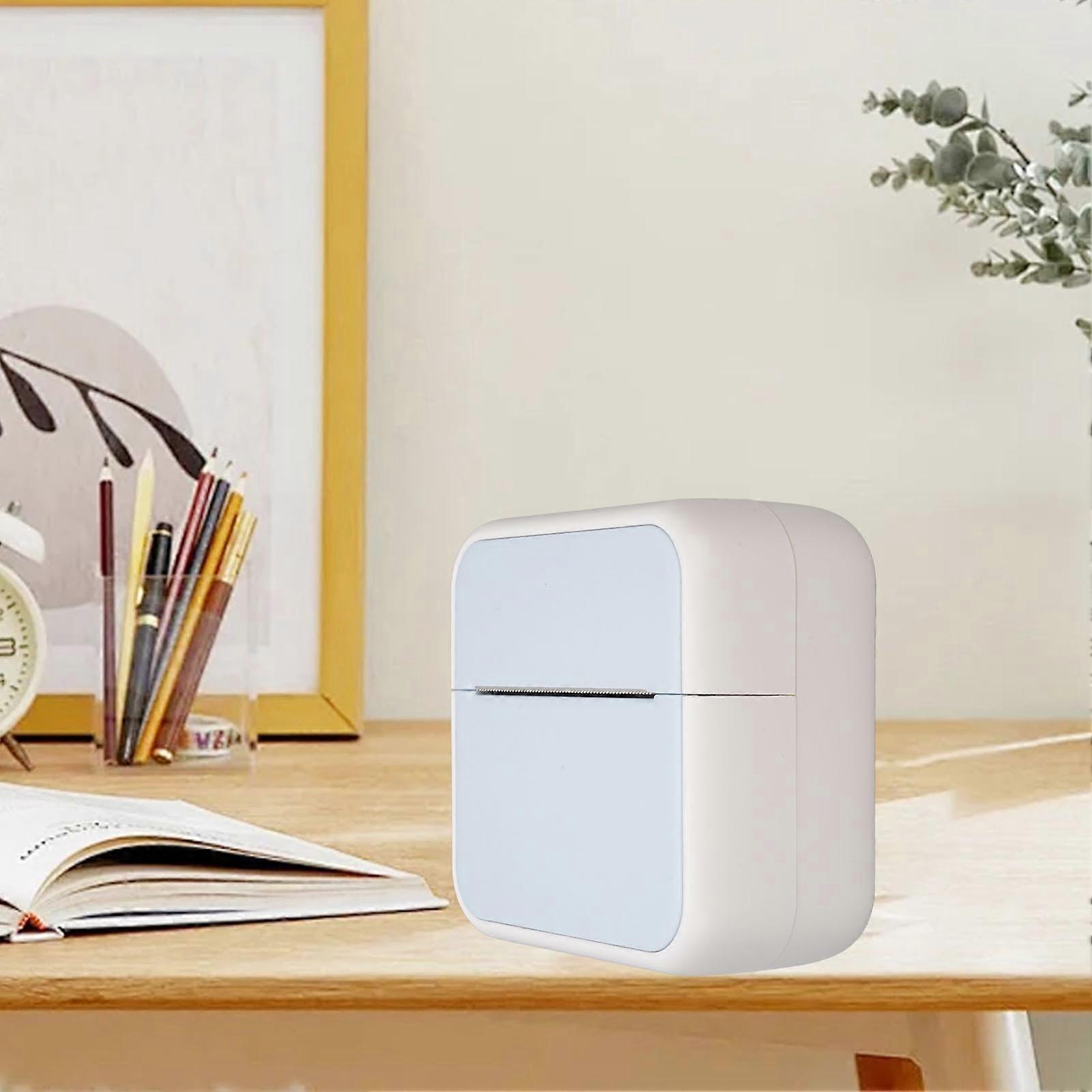 Portable Thermal Printer with 5 Rolls Paper, 57mm Inkless BT Blue