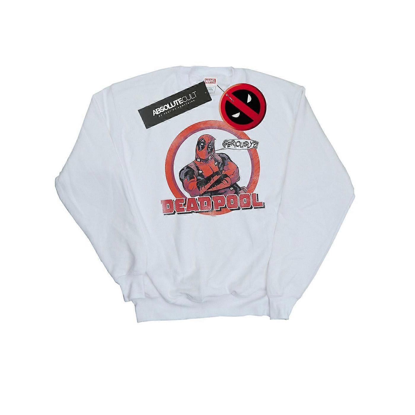 Marvel Mens Deadpool Serios Speech Bubble Hanorac