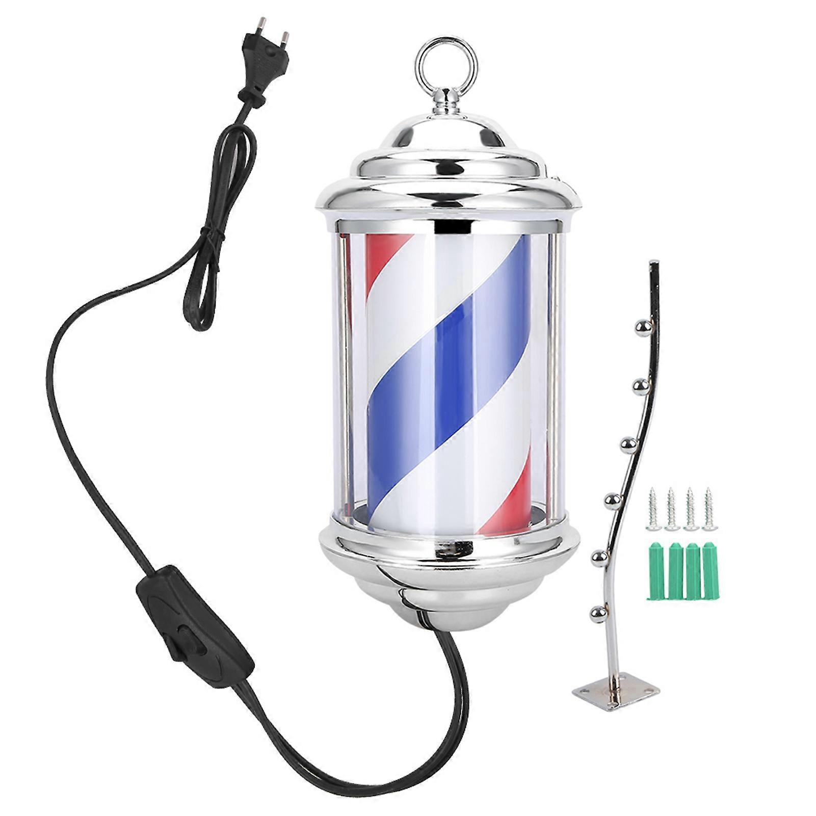 Enseigne murale LED pour salon de coiffure, résistante à la pluie, rotative et lumineuse, 28 cm