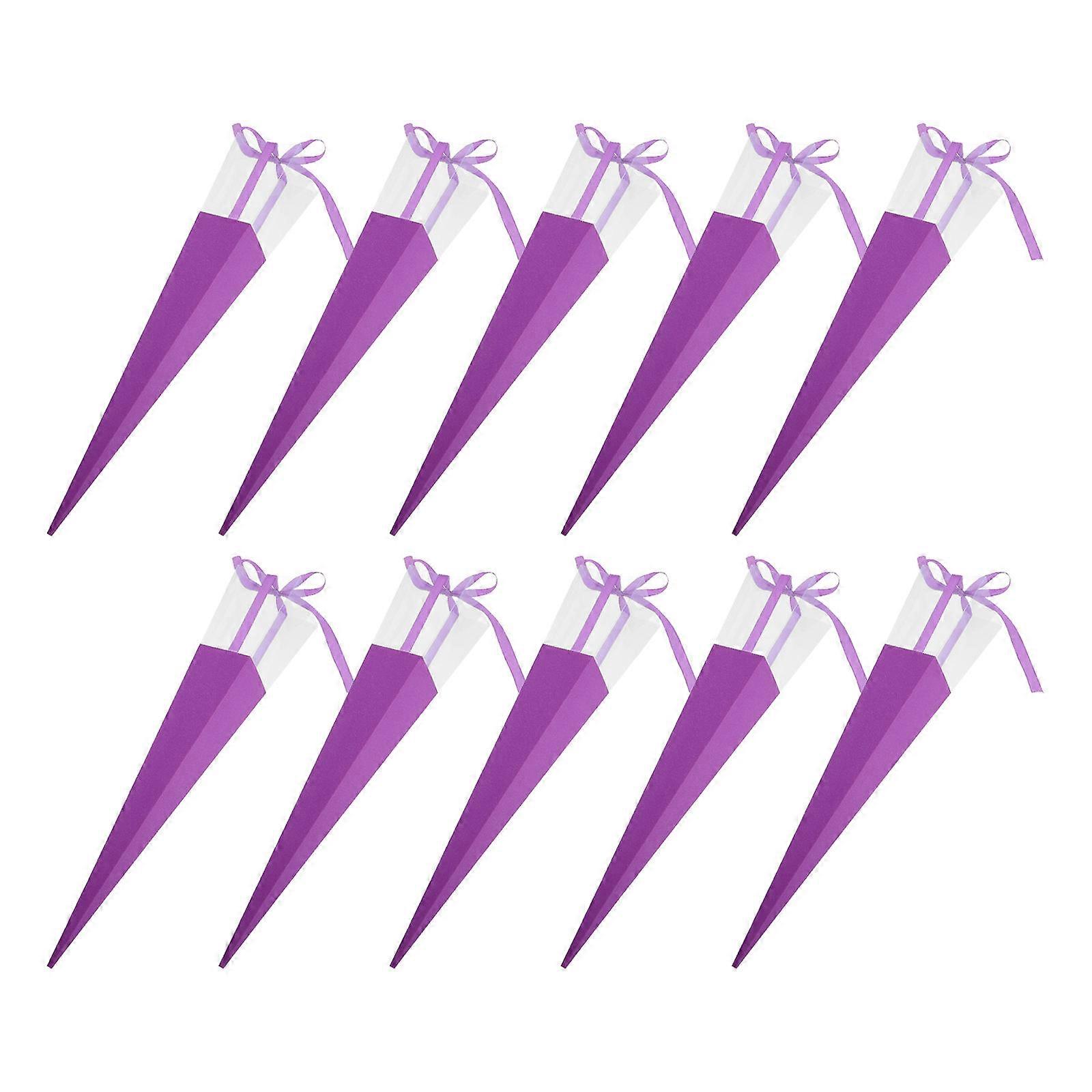 Gift Box for Valentines Rose Packaging Box for Storage Use 10Pcs Violet