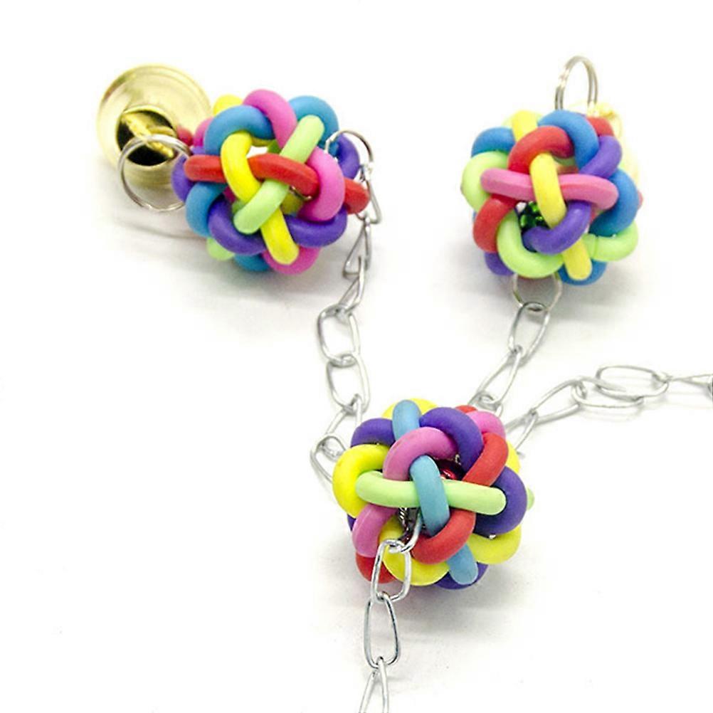 Bird Bite Toy Hanging Parrot Ball Toy for Playing 2Pcs Set