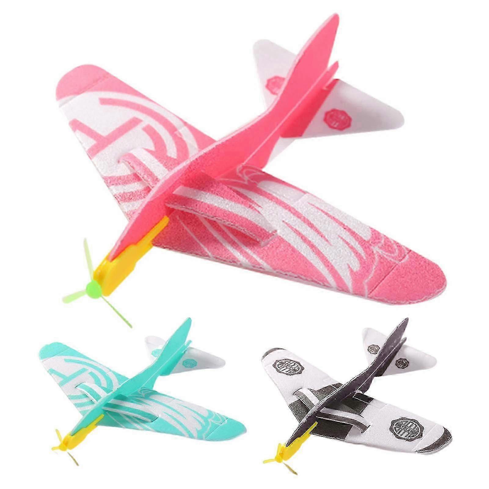 2Pcs Throw Flying Airplanes Ultralight Roundabout Foam Board Streamlined Design Creative Interactive Model Toy Kids Hand Throw Flying Glider Foam