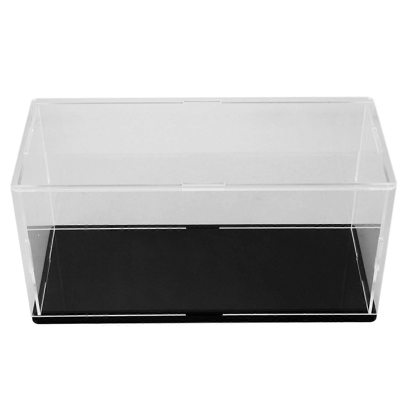 Figurine Display Case Acrylic Box for Collectibles 3Pcs Set Small Transparent