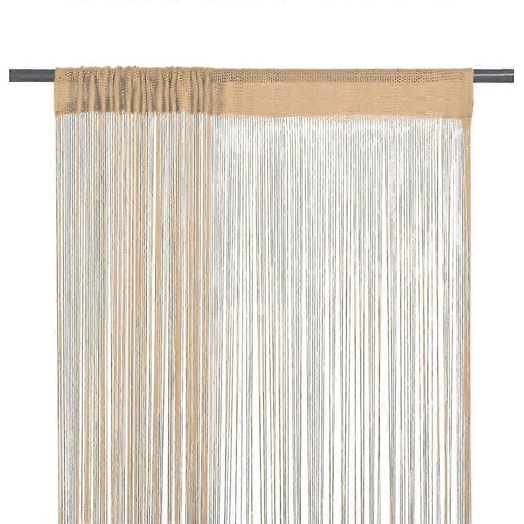 String Curtains 2 Pcs 100x250 Cm Beige