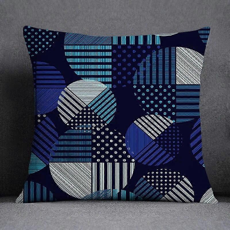 Pillow Cases Cotton Linen Geometric Simple Pattern Collection Home Decor Pillowcase Square Office