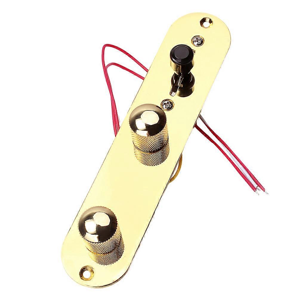 Loaded Control Plate Iron Wired 3 Way Switch Knobs for Guitar