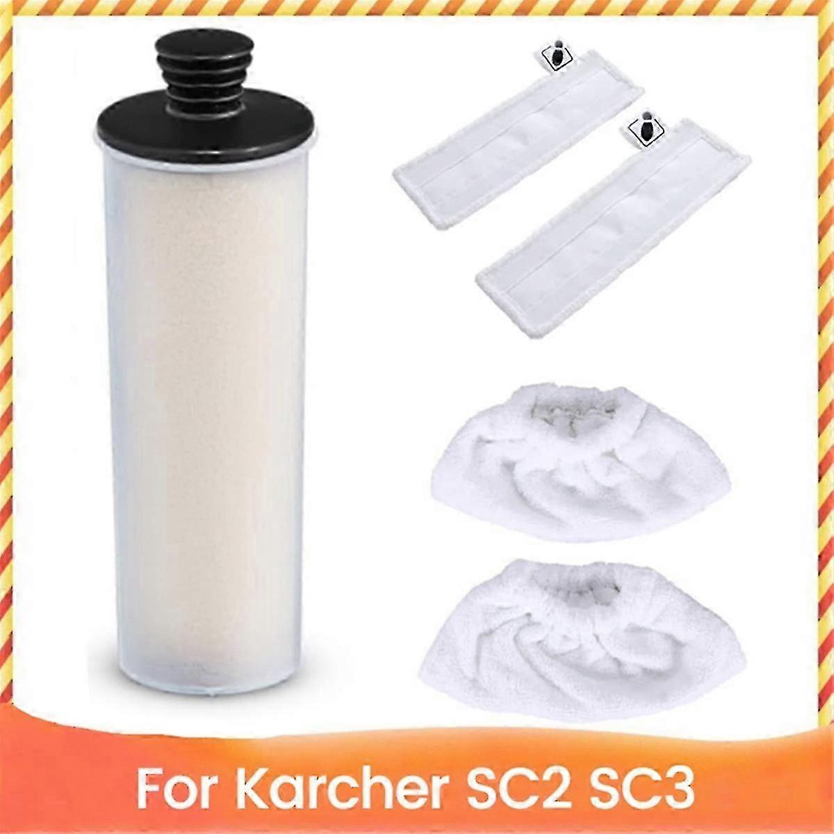 5 Pcs Steam Cleaner Descaling Cartridge And Mop Cloth Pad Set For Karcher Sc2 Sc3 Series Steam Cleanas Shown Szrh A-c