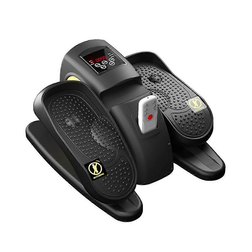 Electric Pedal Exerciser Quiet Portable Elliptical Machine With Remote Control Black For Elderly Low Impact Home Fitness