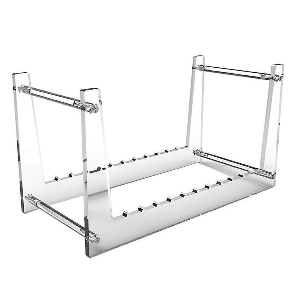 Acrylic Vinyl Record Holder 2Pcs Desktop Rack Designed For Home Use Featuring Large Capacity Transparent Construction For Organizing Records