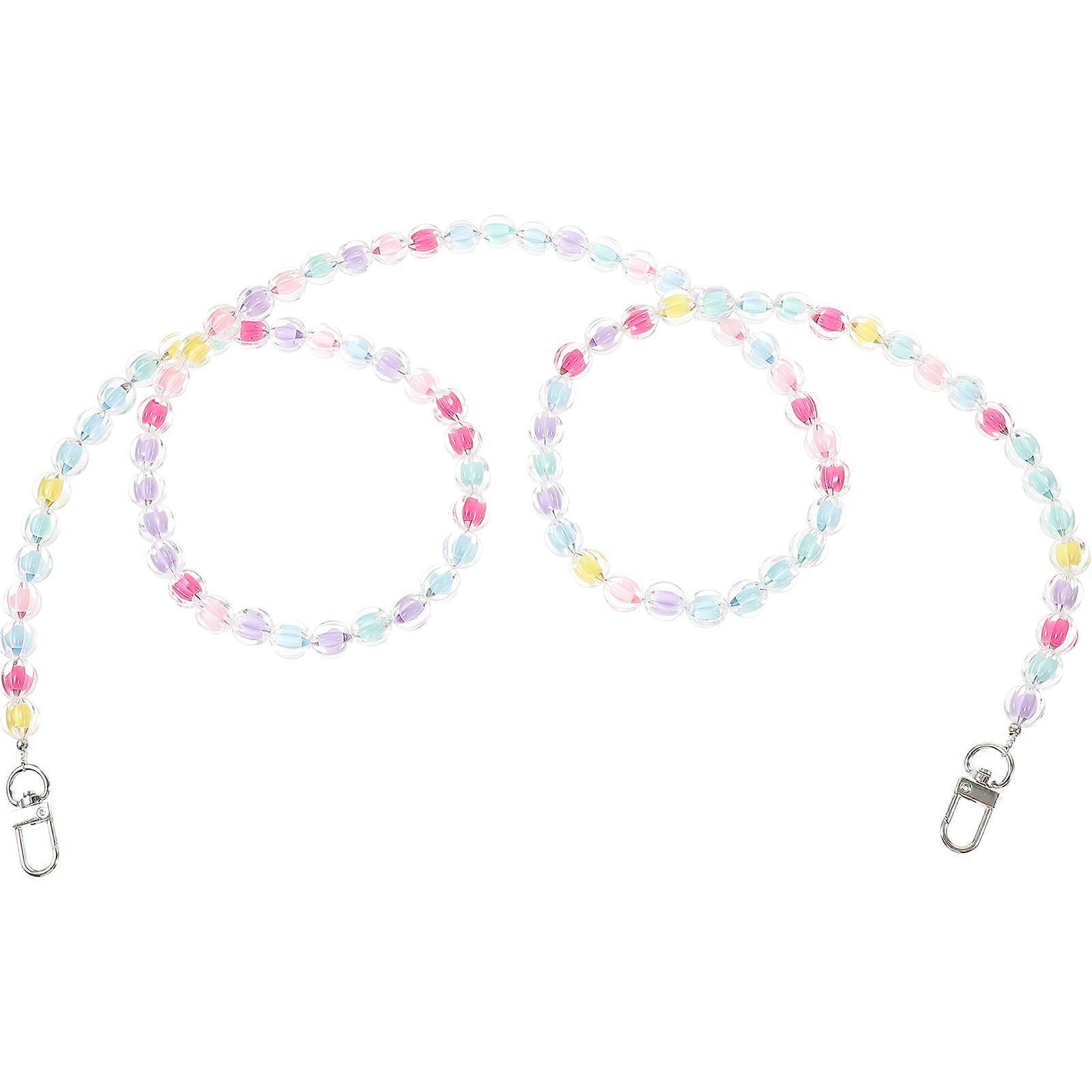 Decorative Phone Lanyard Beaded Wrist Rope for Hanging with 5Pcs Multi