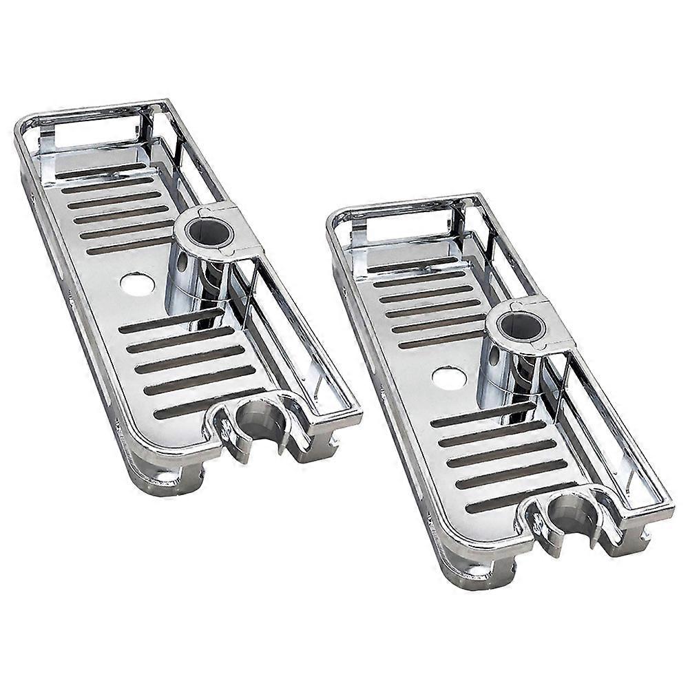 Bathroom Shower Shelf 10 Pcs Removable Organizer for Storing Shampoo Soap and Toiletries Adjustable Height Silver Storage