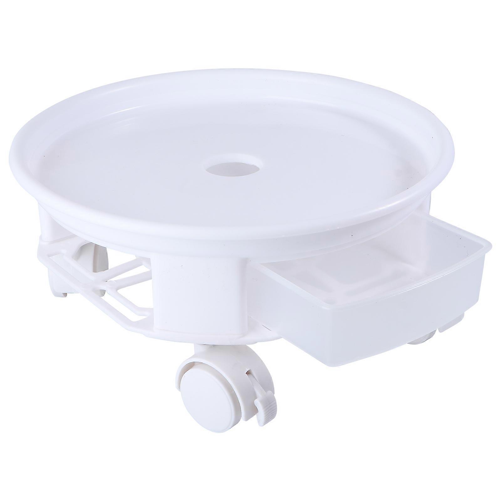 Plastic Planter Tray Movable Flowerpot Base With Drainage For Plant Owners 10.6×10.6×3.1in 1Pack