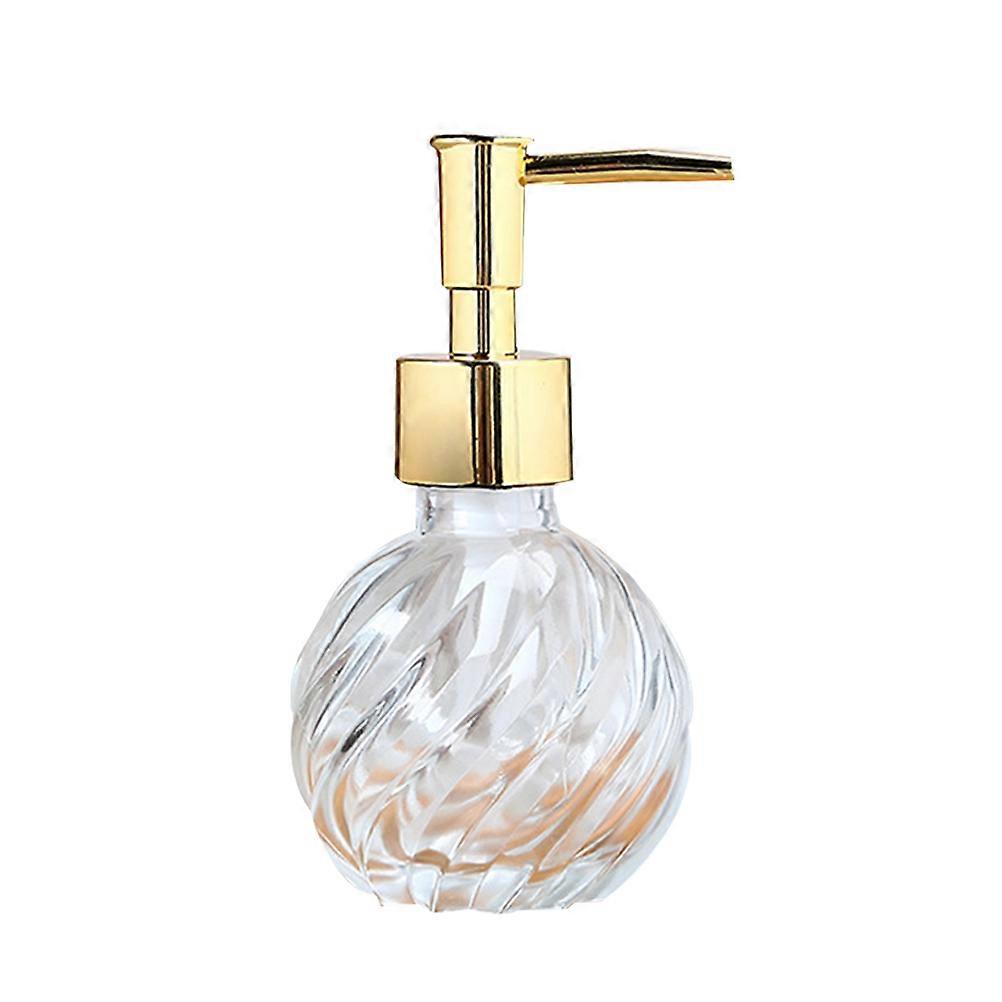 Glass Bottles Pump Bottles Empty Containers for Storage 3Pcs Golden Color