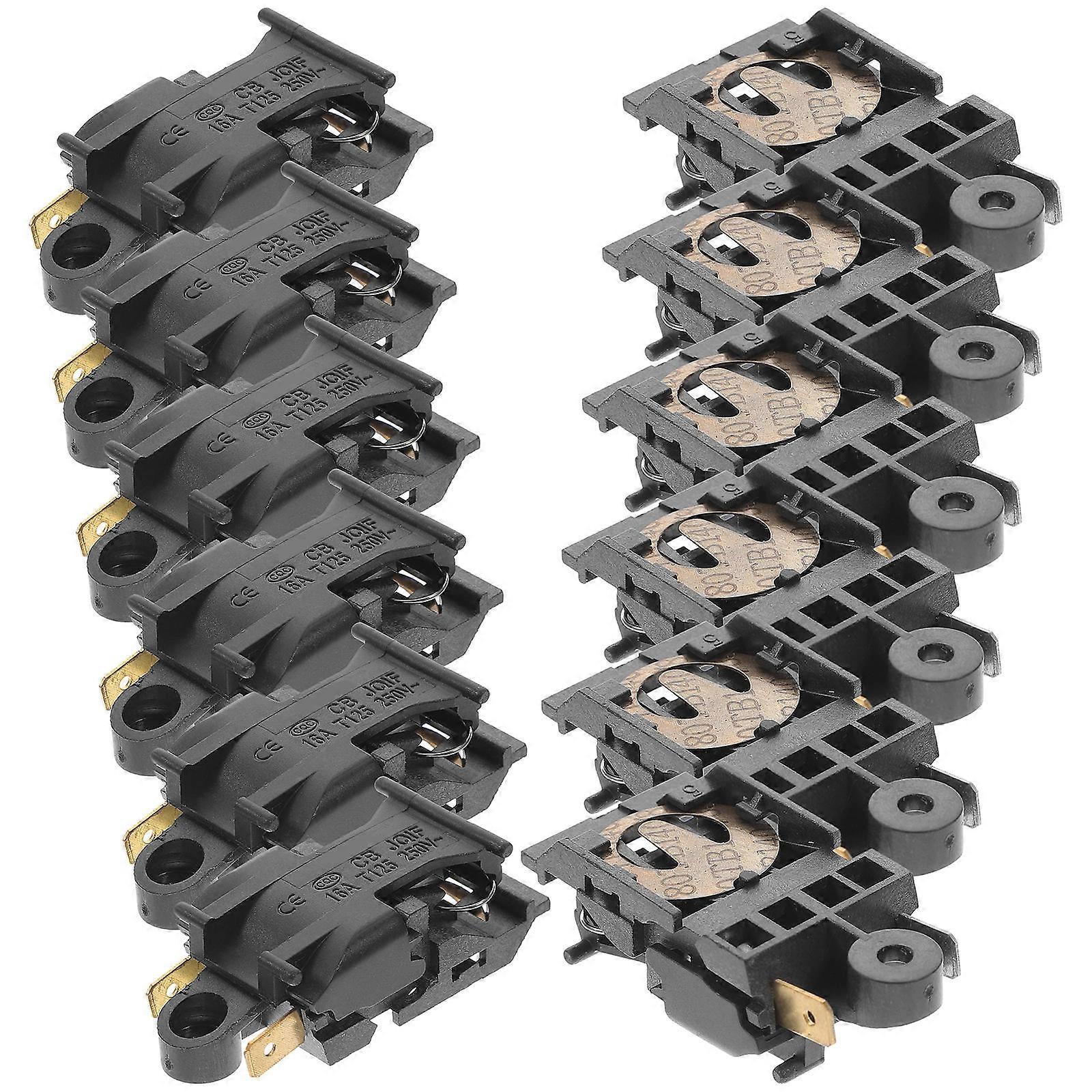 Kettle Auto Shut Off Switch 12Pcs Thermostat for Electric Kettle Users in Black Constructed from Durable Abs Offering Water Boiler Temperature Control