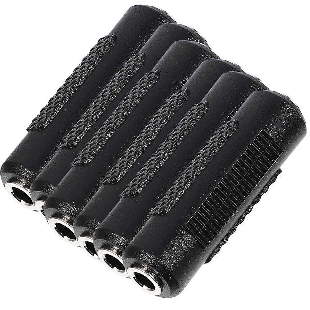 Stereo Headphone Adapter Converter For Professional Audio Use 3.6X1Cm Black Easy Plugging 24Pcs