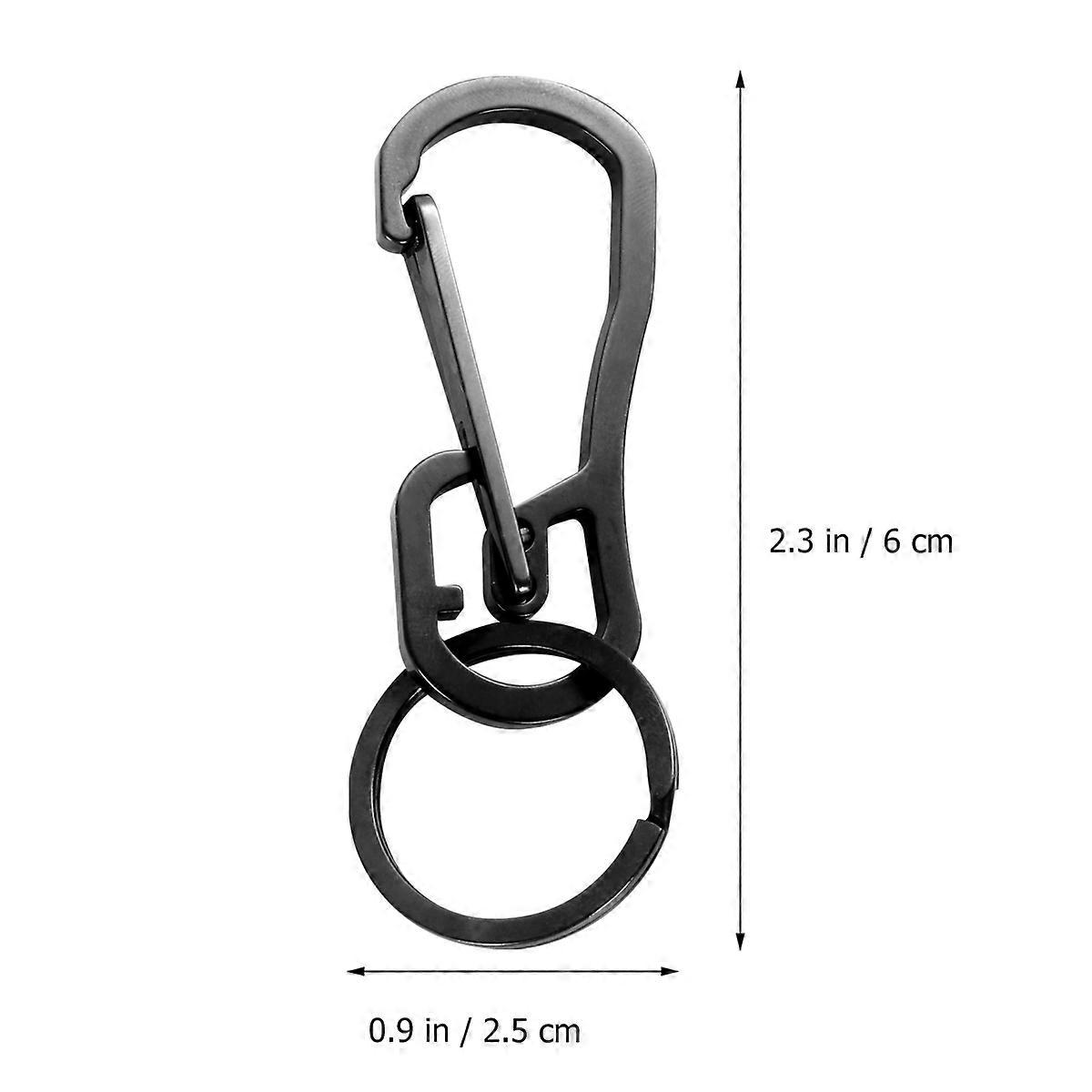Stainless Steel Key Chain Organize Keys for Men Women Black Simple Design 1Pack