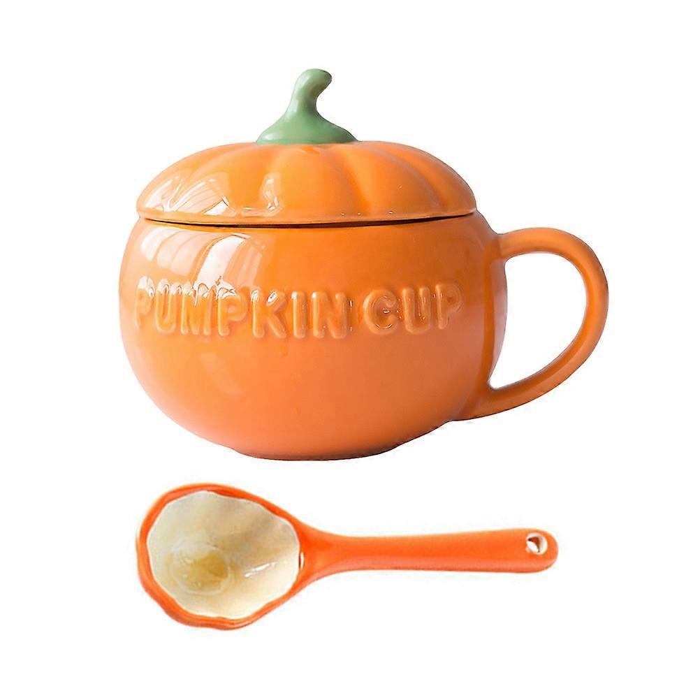 Ceramic Pumpkin Cup for Home Drinking 3Sets Breakfast Cups