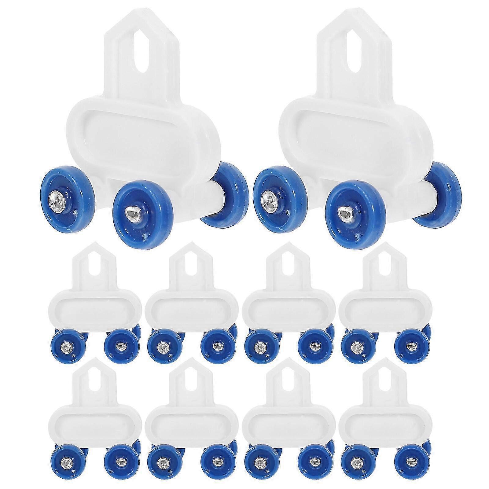 20pcs Curtain Track Rollers Plastic Drapery Rail Sliding Glider Curtain Track Rollers