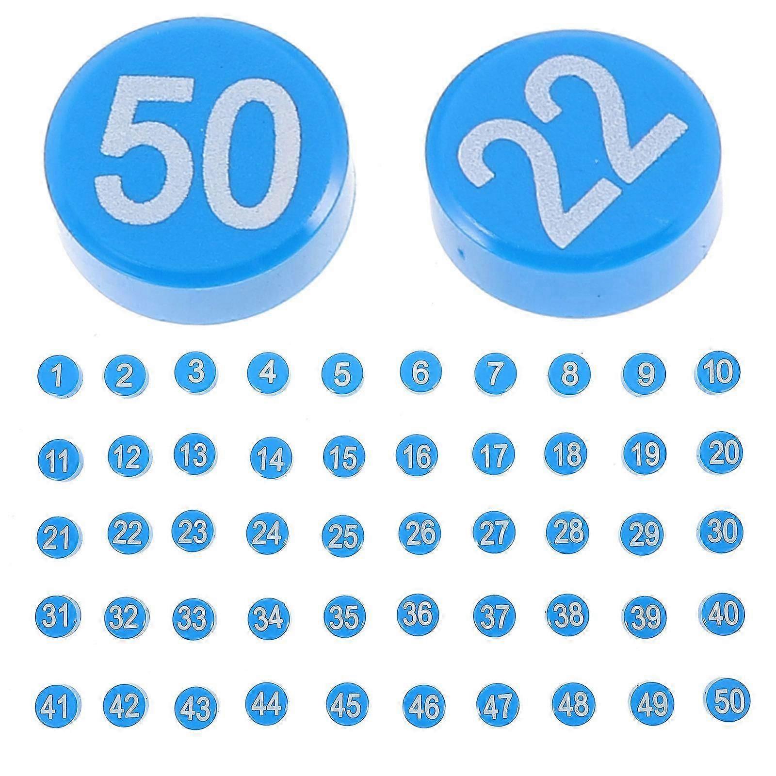 50Pcs Number Plate Magnets Magnetic Decoration Great For Educational Use In Classroom And Home Settings 2X2Cm Sky-Blue