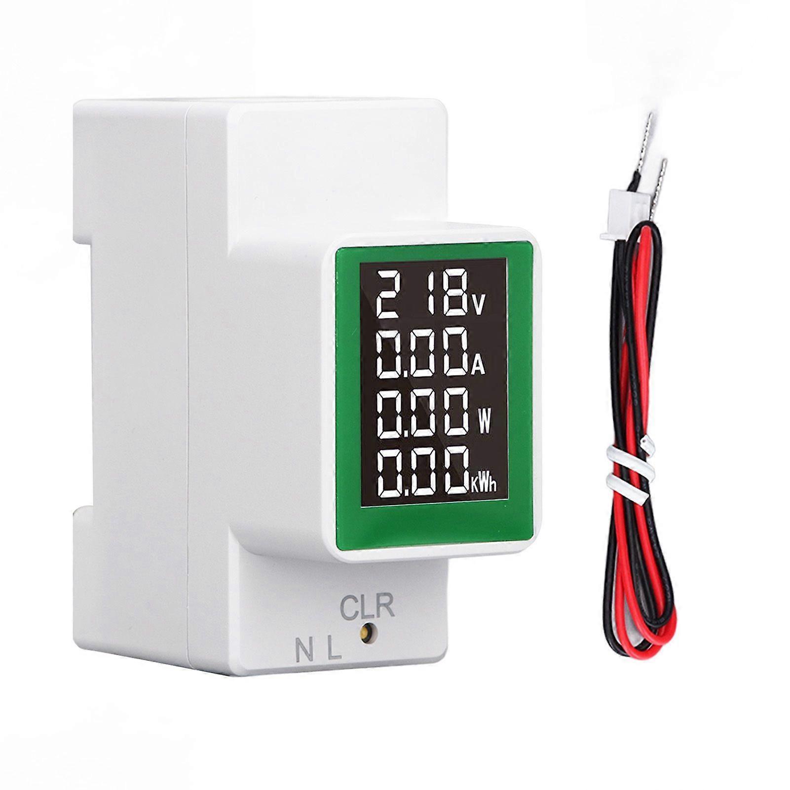 High quality  Single-phase digital energy meter AC digital display multi-function rail met