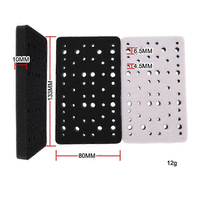 1 Pcs 80 X 133 mm Soft Interface Pad 16/54 Holes  Hook and Loop Sanding Disc Buffer Sponge Interface Cushion Pad for Backing Pad