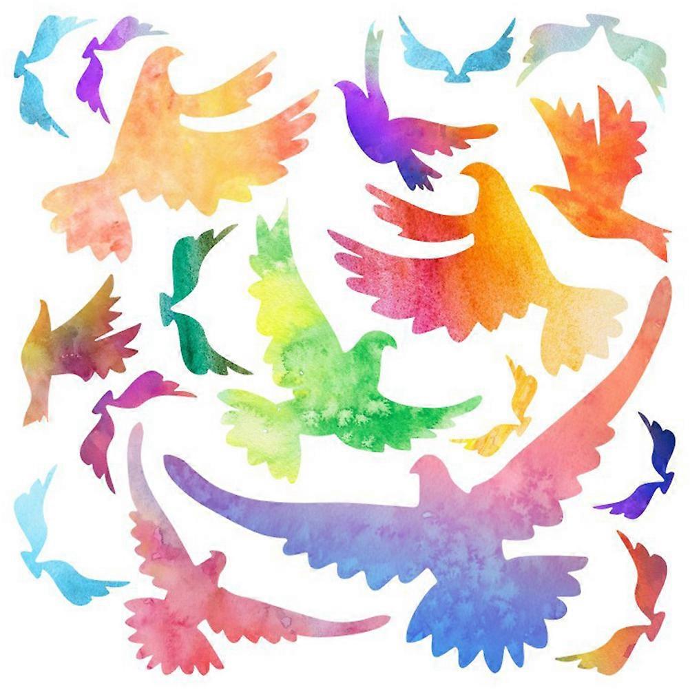 Wall Sticker Decal 1 Set Flying Bird Pattern PVC Waterproof Decorative Home DIY Project Assorted Color