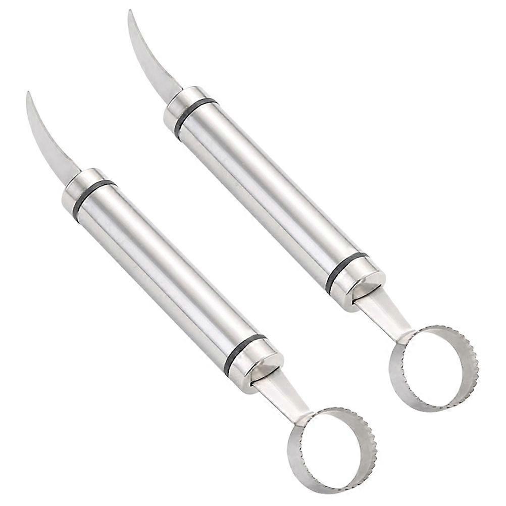 Stainless Fruit Opener Tool 2Pcs Kitchen Gadget For Home Use With Dual Head Design And Fruit Cutting Function