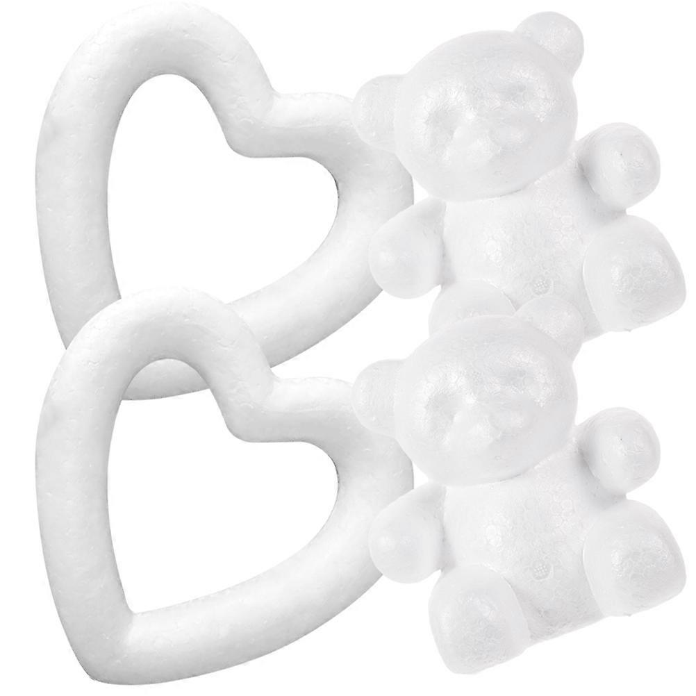 DIY Foams Bear Shaped Ornaments for Decoration 16Pcs Set