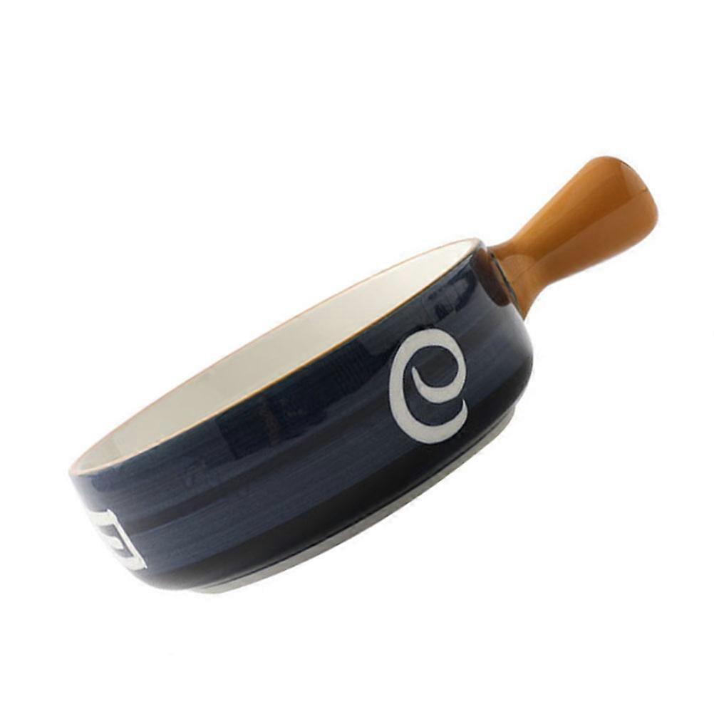 Household Ceramic Bowl Baking Bowl for Storage with Handle