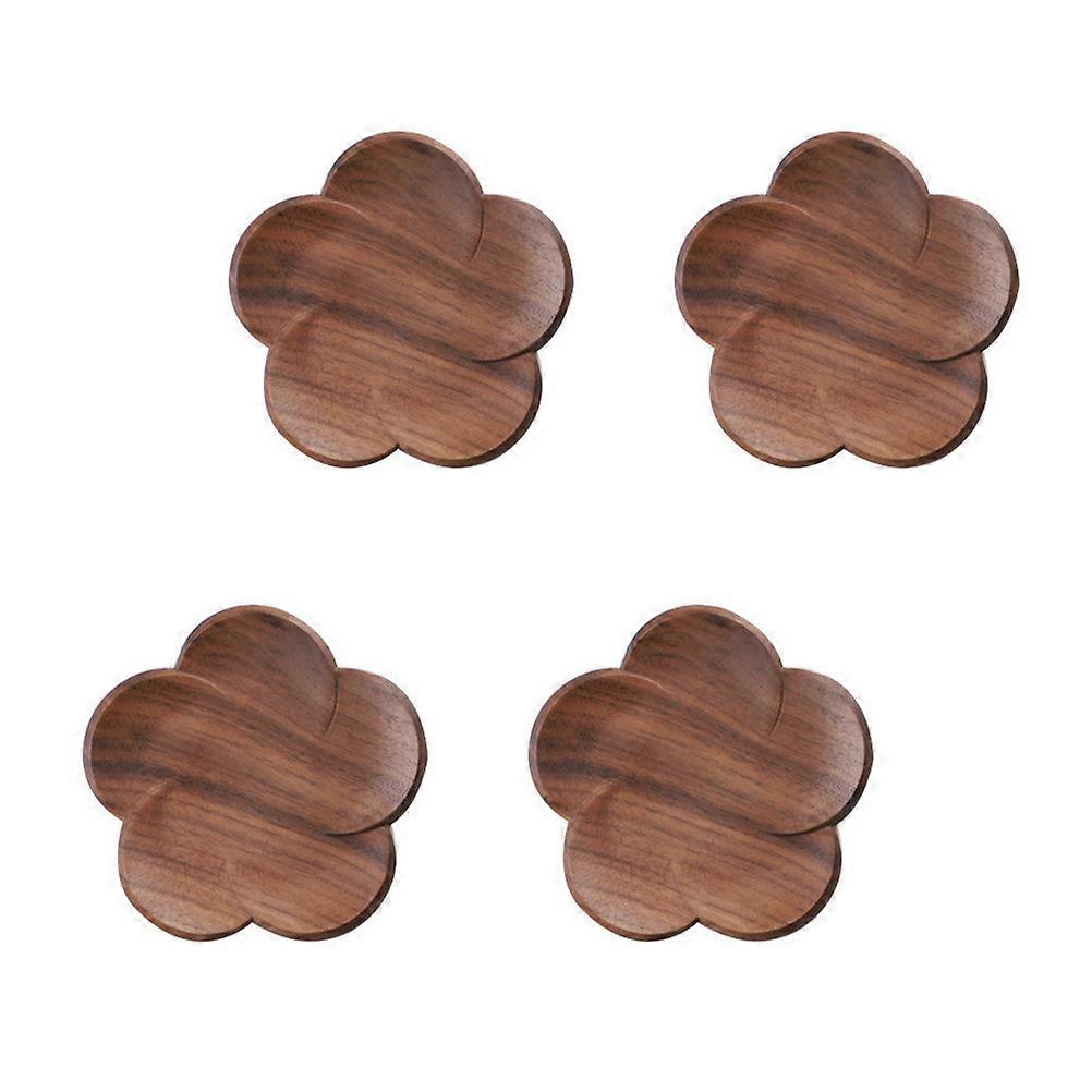 Walnut Coasters for Protection 8Pcs Brown Kitchen Tea Cup Accessories