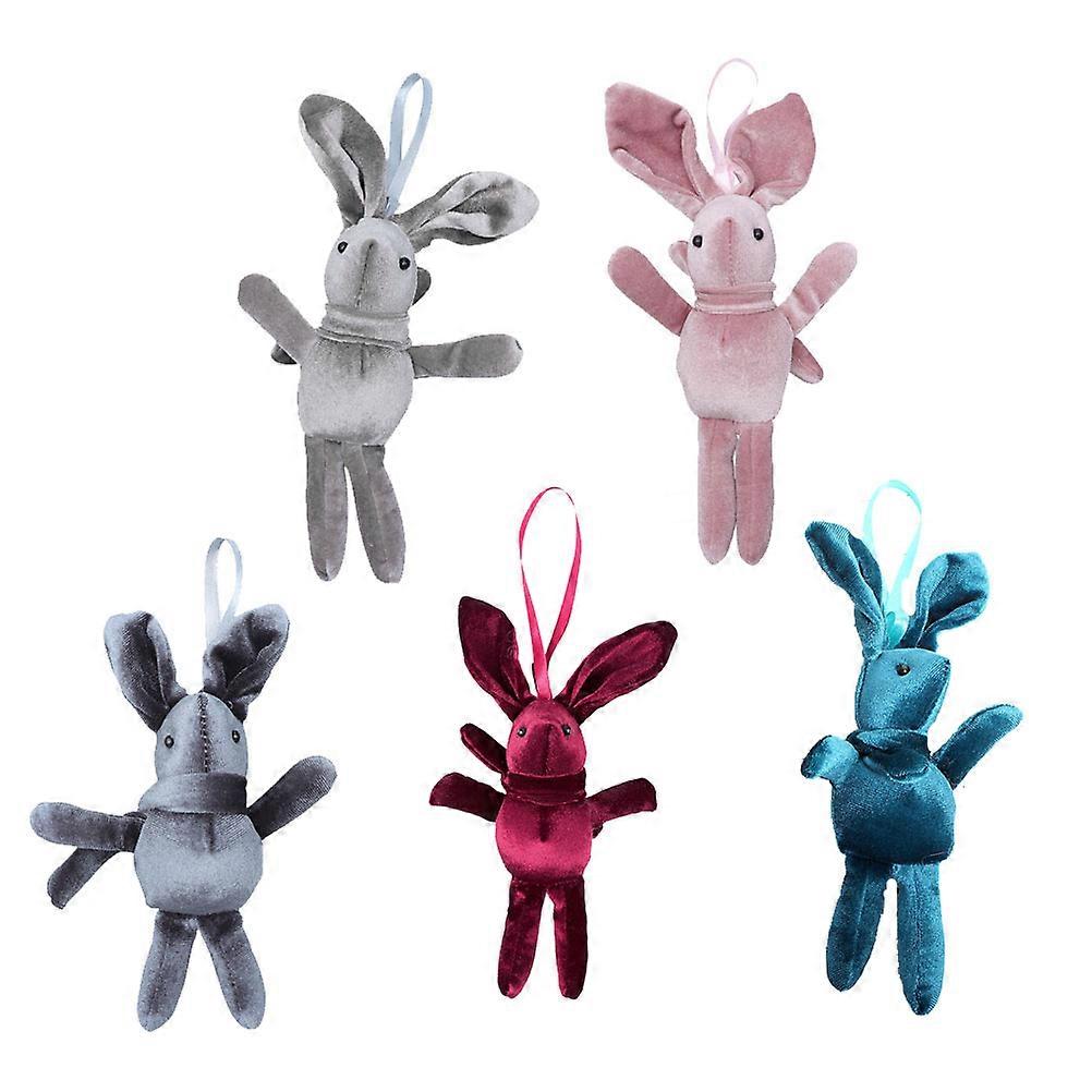Animal Key Pendant Rabbit Plush Doll for Decoration 15Pcs Set
