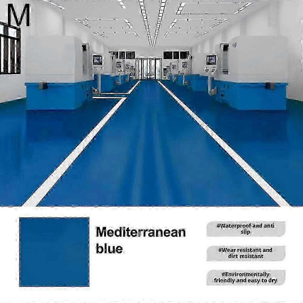 Standard green (D) $ Three-in-one floor paint self-leveling water-based epoxy floor paint wear-resistant home workshop waterproof cement floor