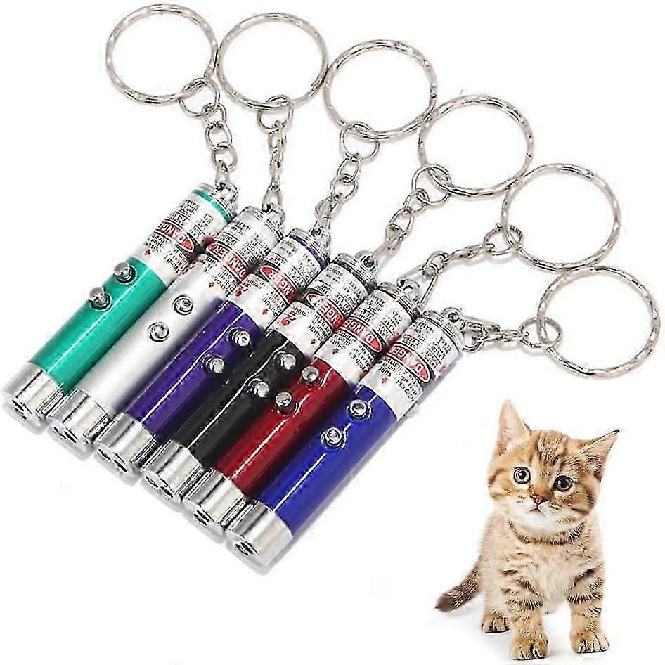2025 Newest 6-pack Laser Pointer Cat Toys Red Laser Light LED Pen White