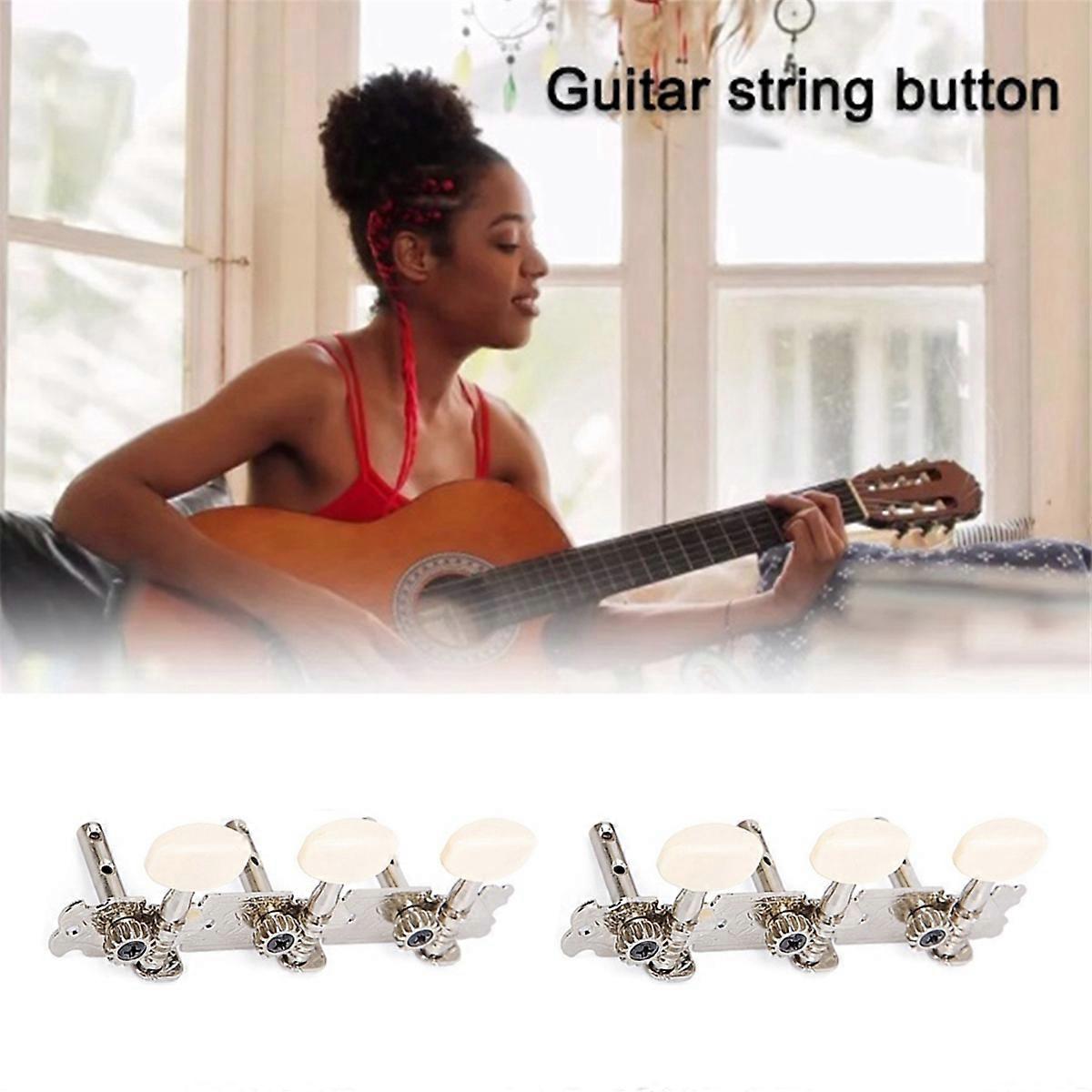 2PCS Guitar Tuning Pegs Buttons 3L Guitar Tuning Keys Tuners Machine Heads Replacement Part