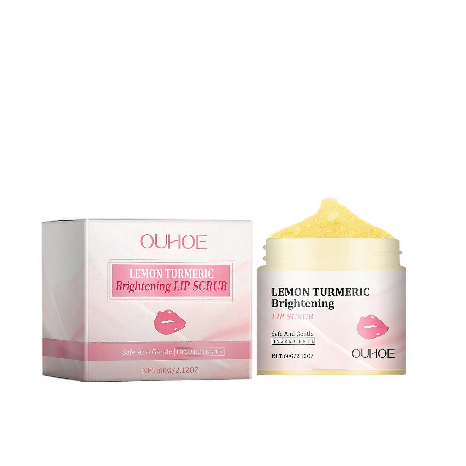 OUHOE Turmeric Lip Scrub Moisturizes Dry, Exfoliating, Hydrating And Moisturizing Lip Scrub