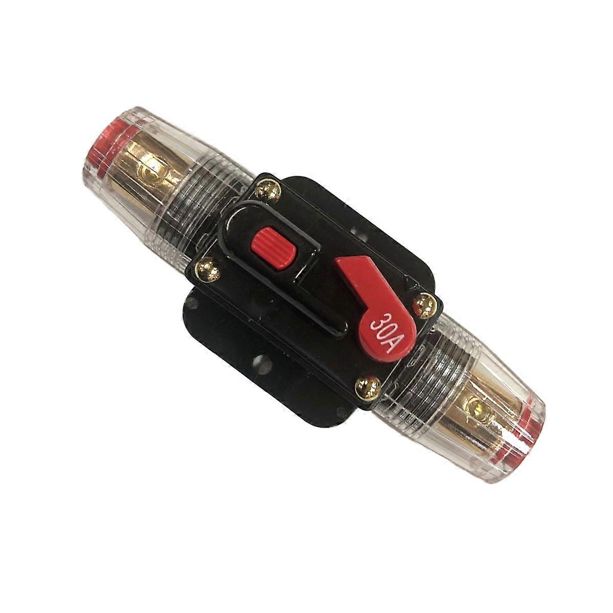 Circuit Breaker Reset Fuseholder Black for Panel Mount