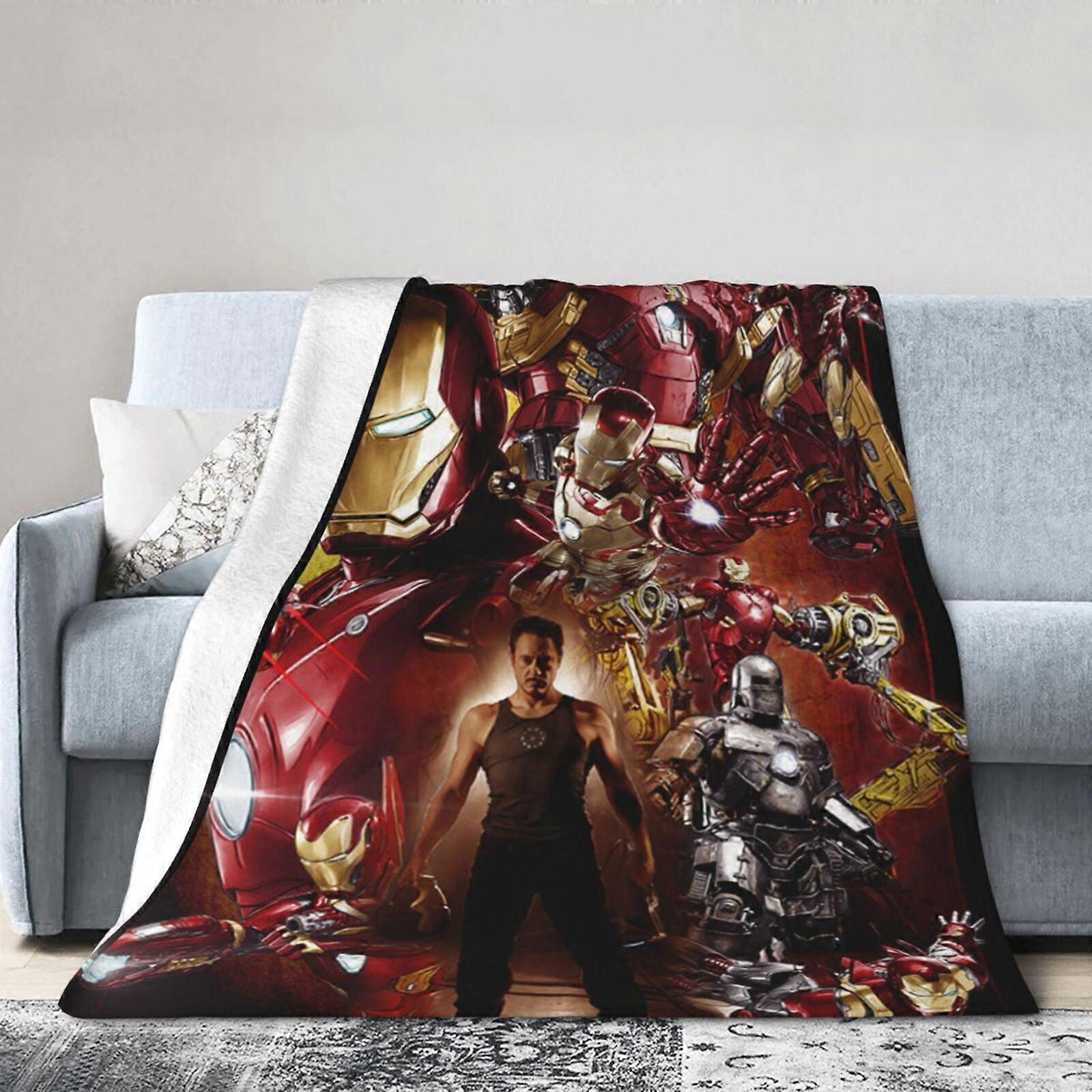 Iron Man Hotel Blanket, Anime Blanket For Bed, Sofa Blanket, Ultra Soft Fleece Blanket For Bedroom Living Room, 60 X 50 Inches