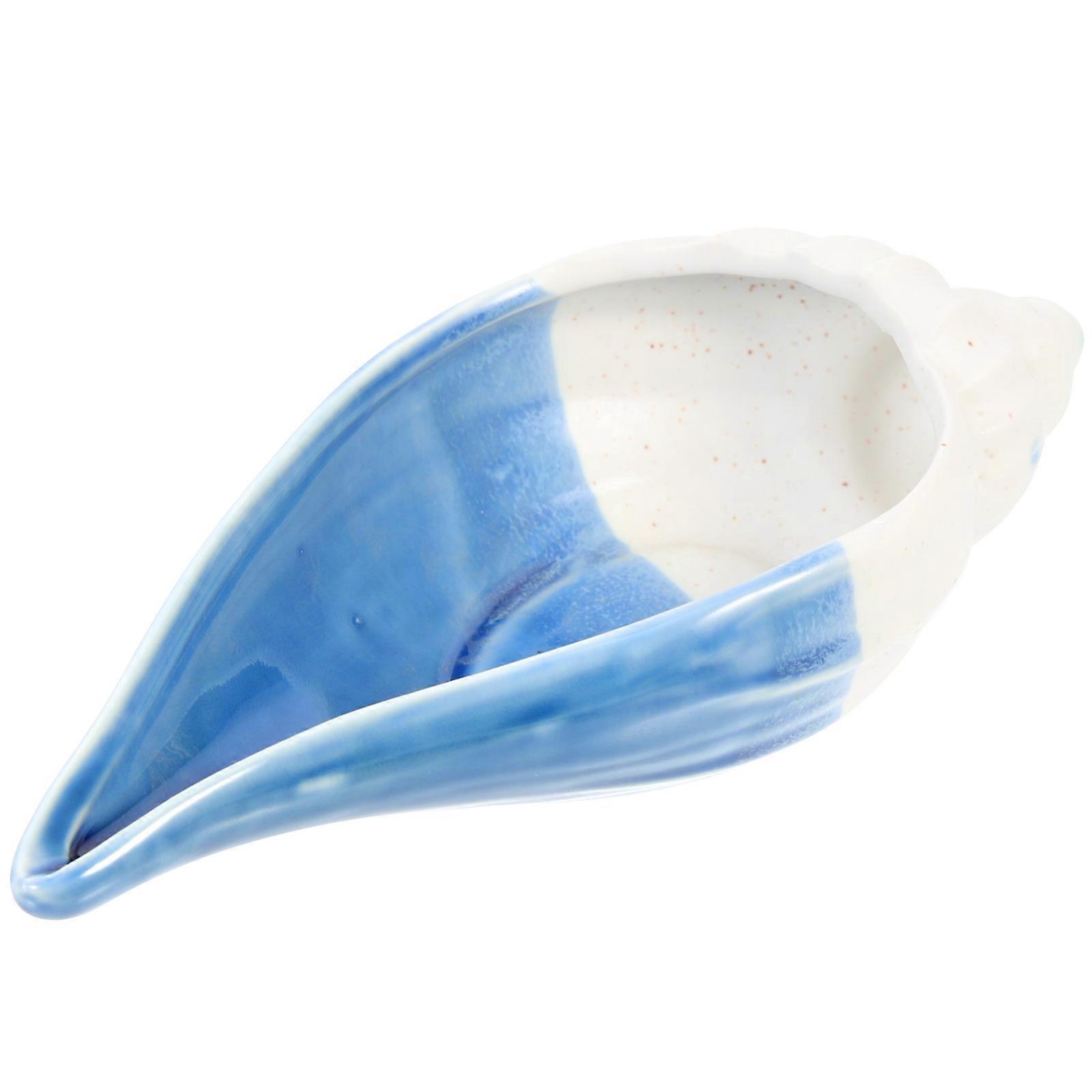 Blue Ceramic Key Storage Tray Ocean Theme for Storage Decorative Holder