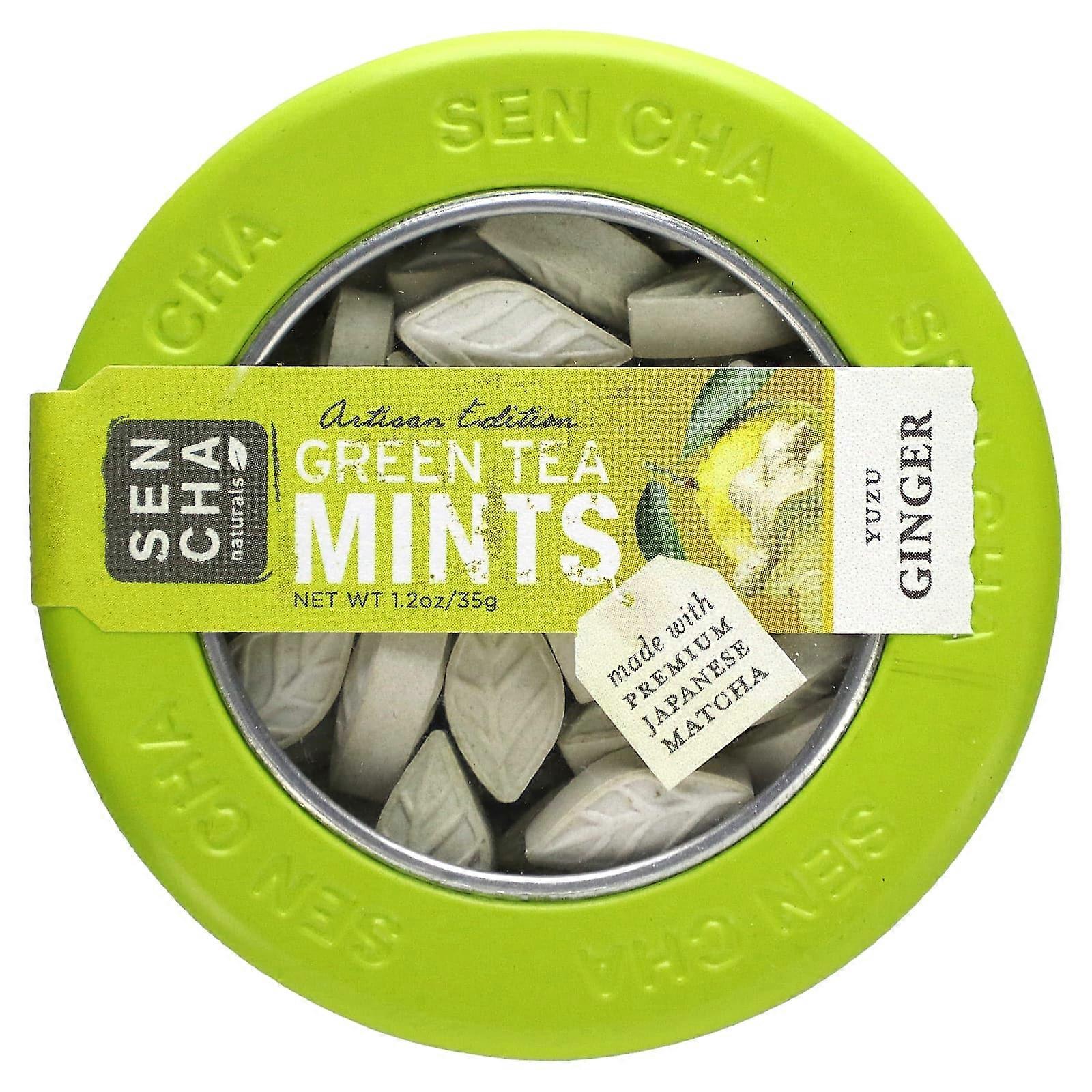 Green Tea Mints, Yuzu Ginger, 1.2 oz (35 g)