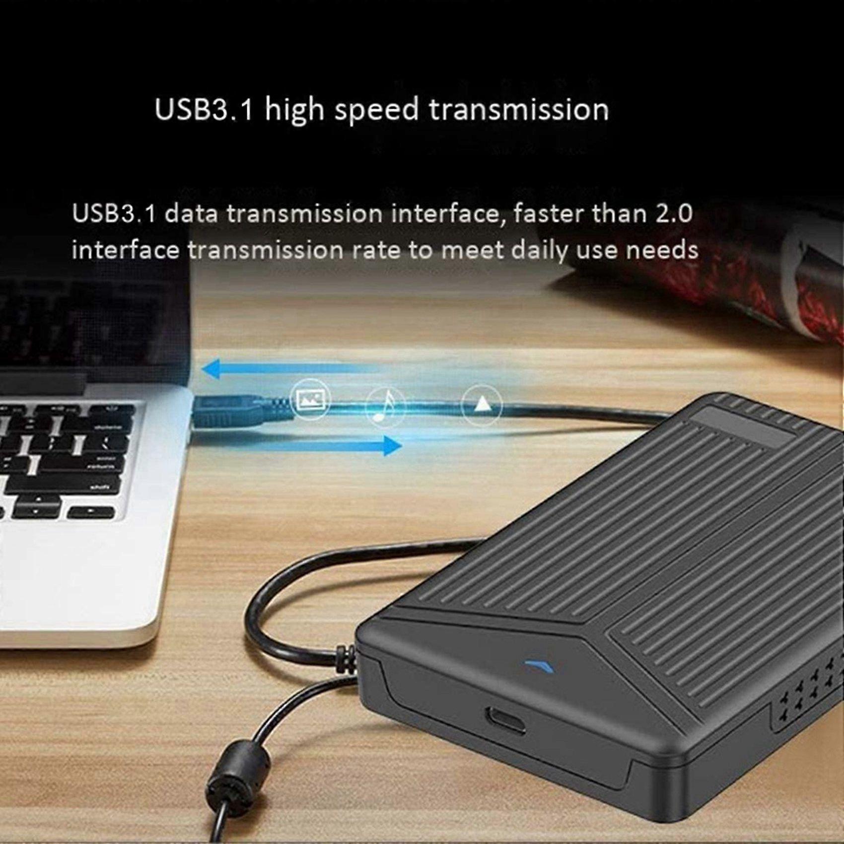 5X USB 3.1 Mobile Hard Disk Box 2.5 Inch SATA Hard Disk Box SSD Enclosure Support 15mm Hard Drive for Computer Notebook