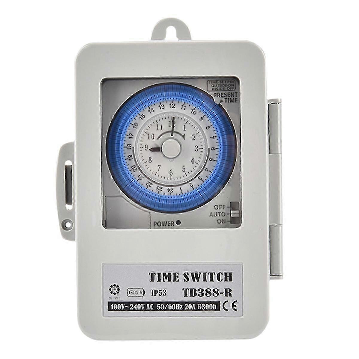 TB388R Mechanical 24 Hours Timer Switch IP53 Programmable Electrical Timer Switch Box AC100-240V 15