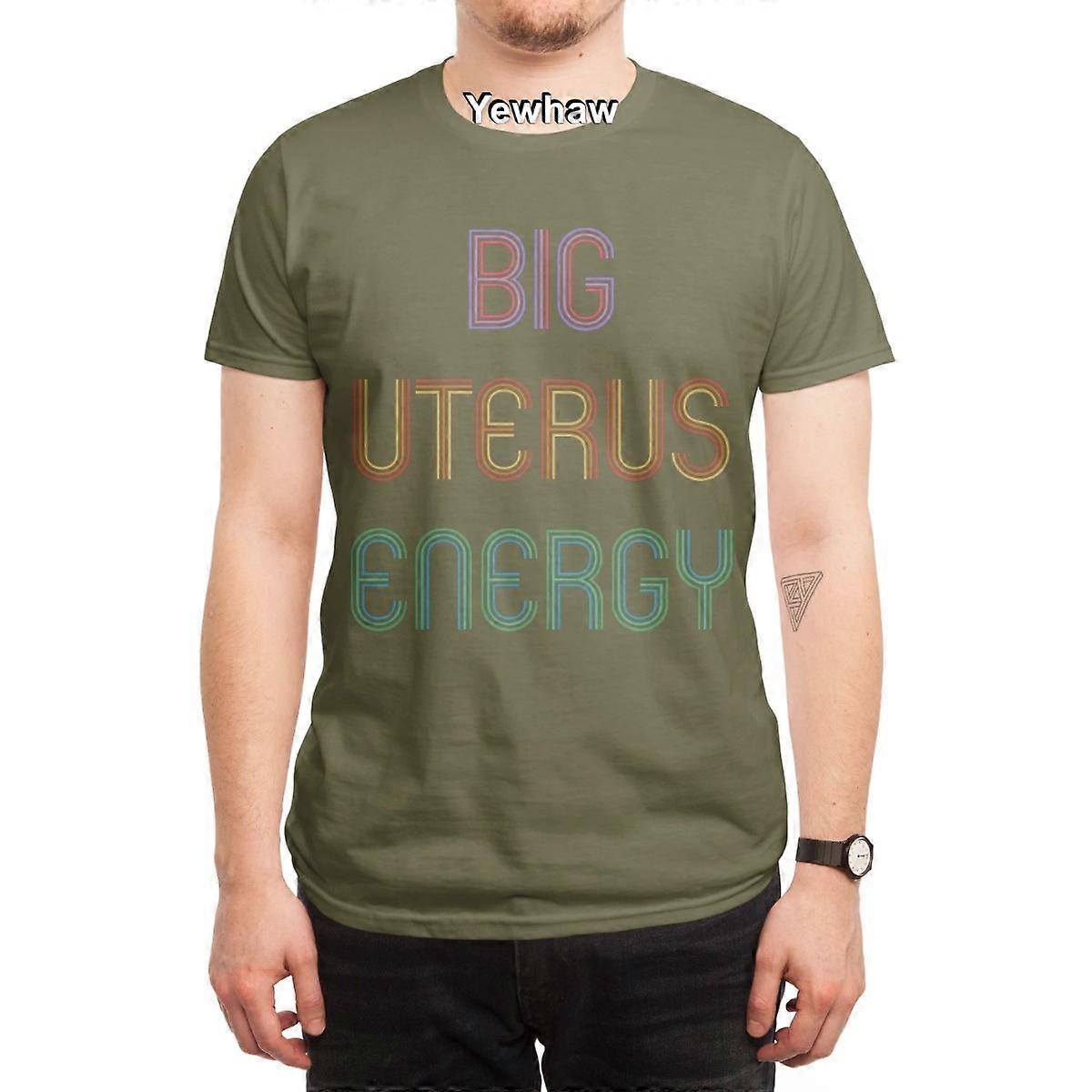 Big Uterus Energy T-Shirt ρετρό φεμινιστική τυπογραφία τολμηρή ενδυνάμωση