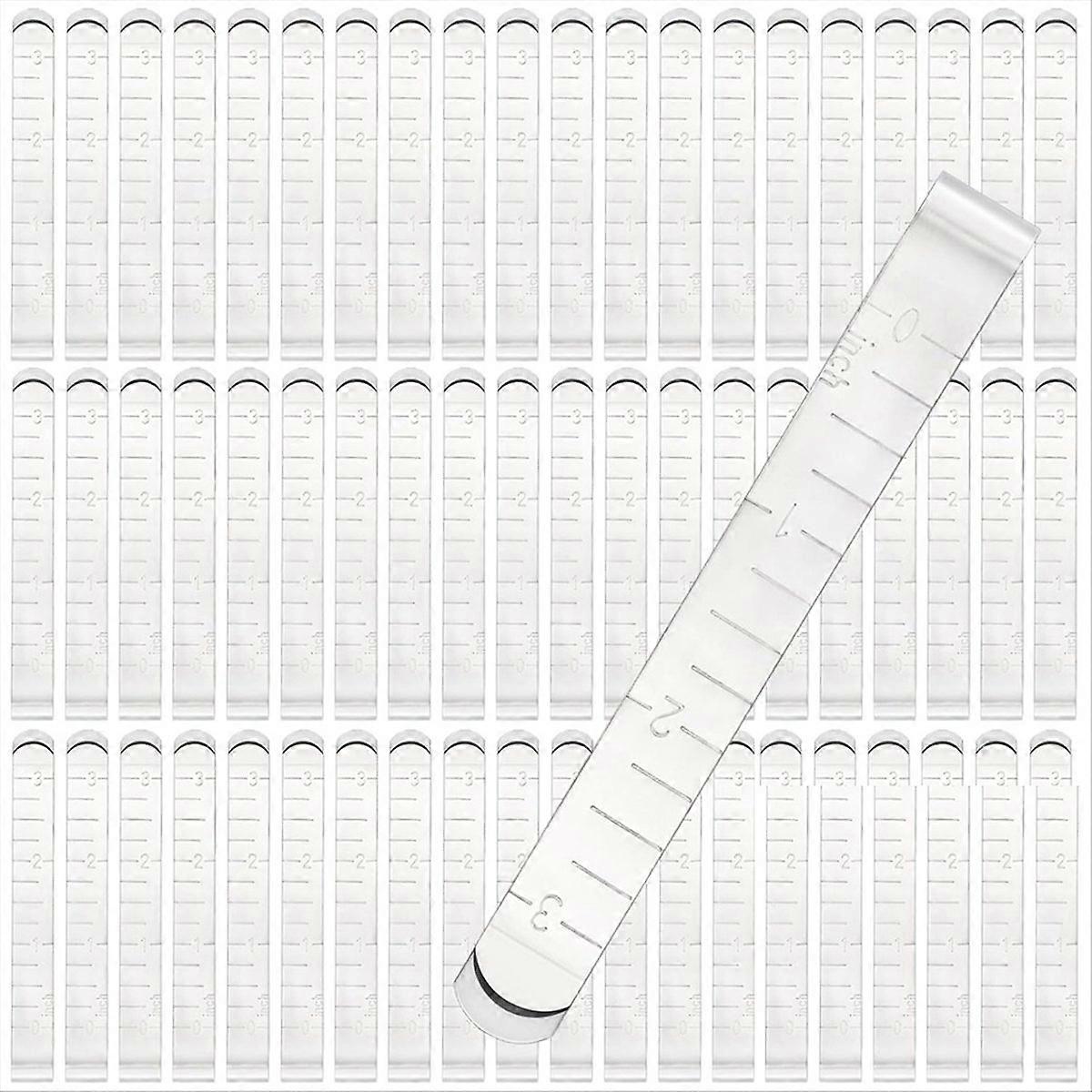 60pcs Sewing Clips,3Inch Hemming Clips,Sewing Measurement Ruler
