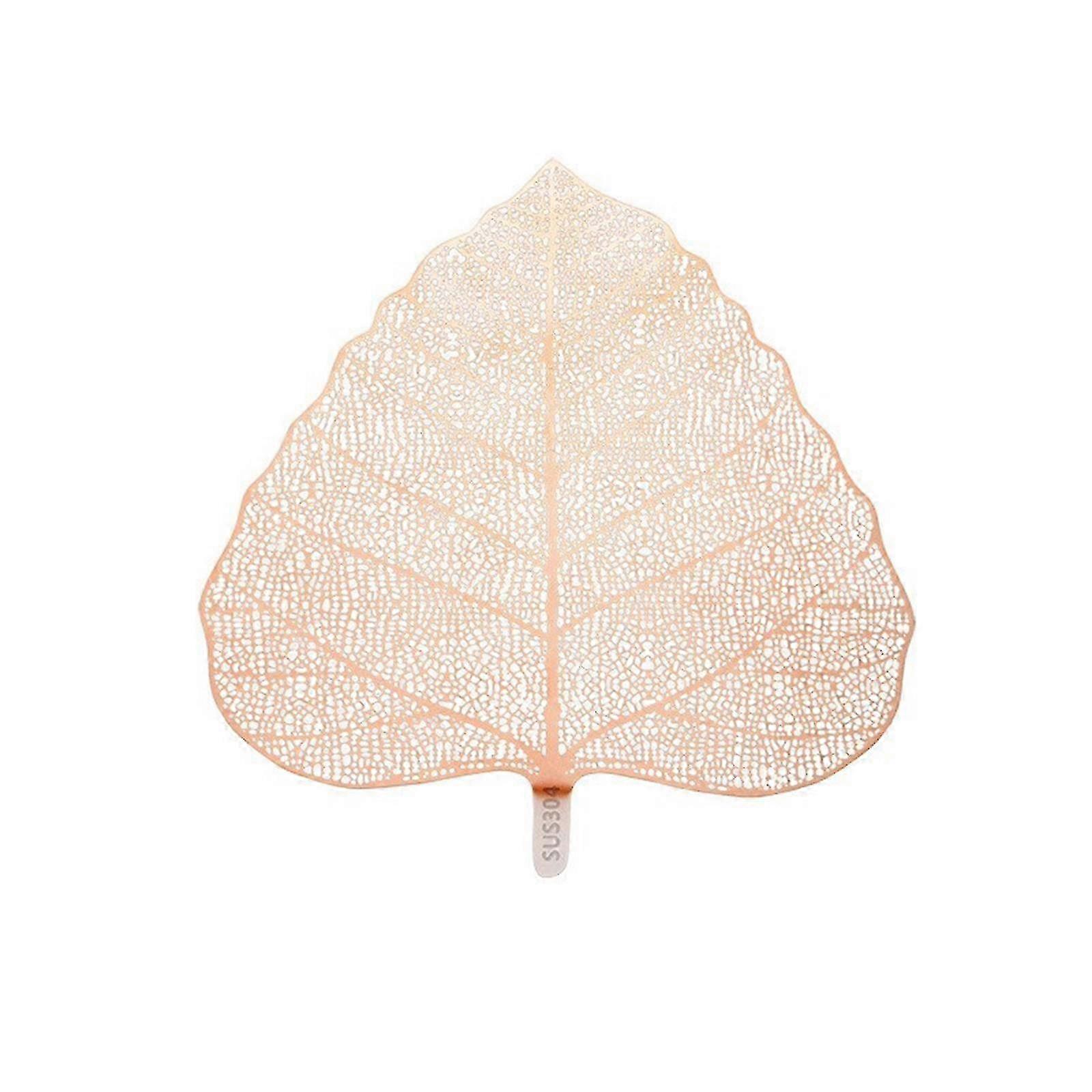 Stylish 304 Stainless Steels Bodhi Leaf Shape Teas Filter Fine Mesh Design Teas Strainer for Enhancing Teas Experience  Rose Gold