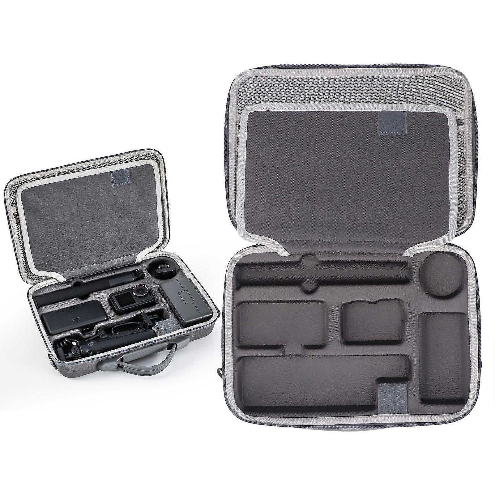 Carry Case for Action 5 Pro Water Proof Large Capacity Camera Accessories Storage Bag with Adjustable Shoulder Strap 