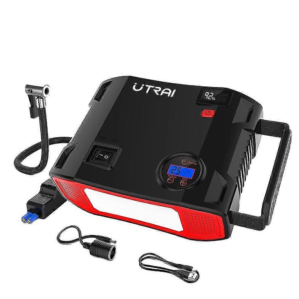 Utrai Jstar 5 Battery Charger Emergency Tool With Air Compressor 2000a Peak 12v 5w Flashlight Portable Car Jump Starter Factory