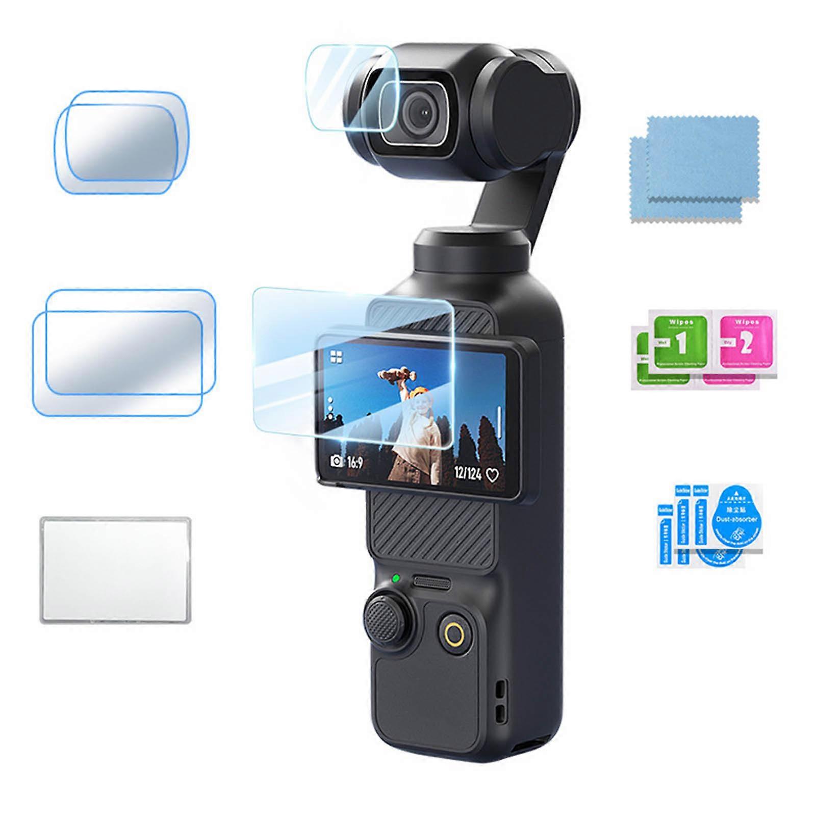 High Definition Screen Protector Film 9H Hardness Shatterproof Design Bubble Less Adhesion for Pocket 3 Portable Camera Multicolor