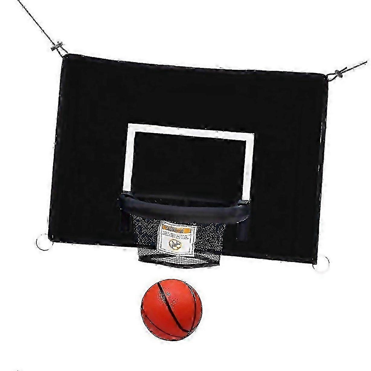 For Basketball Hoop Attachment For Trampolines Universal Baseboard With Ball Adjustable Ropes For Al