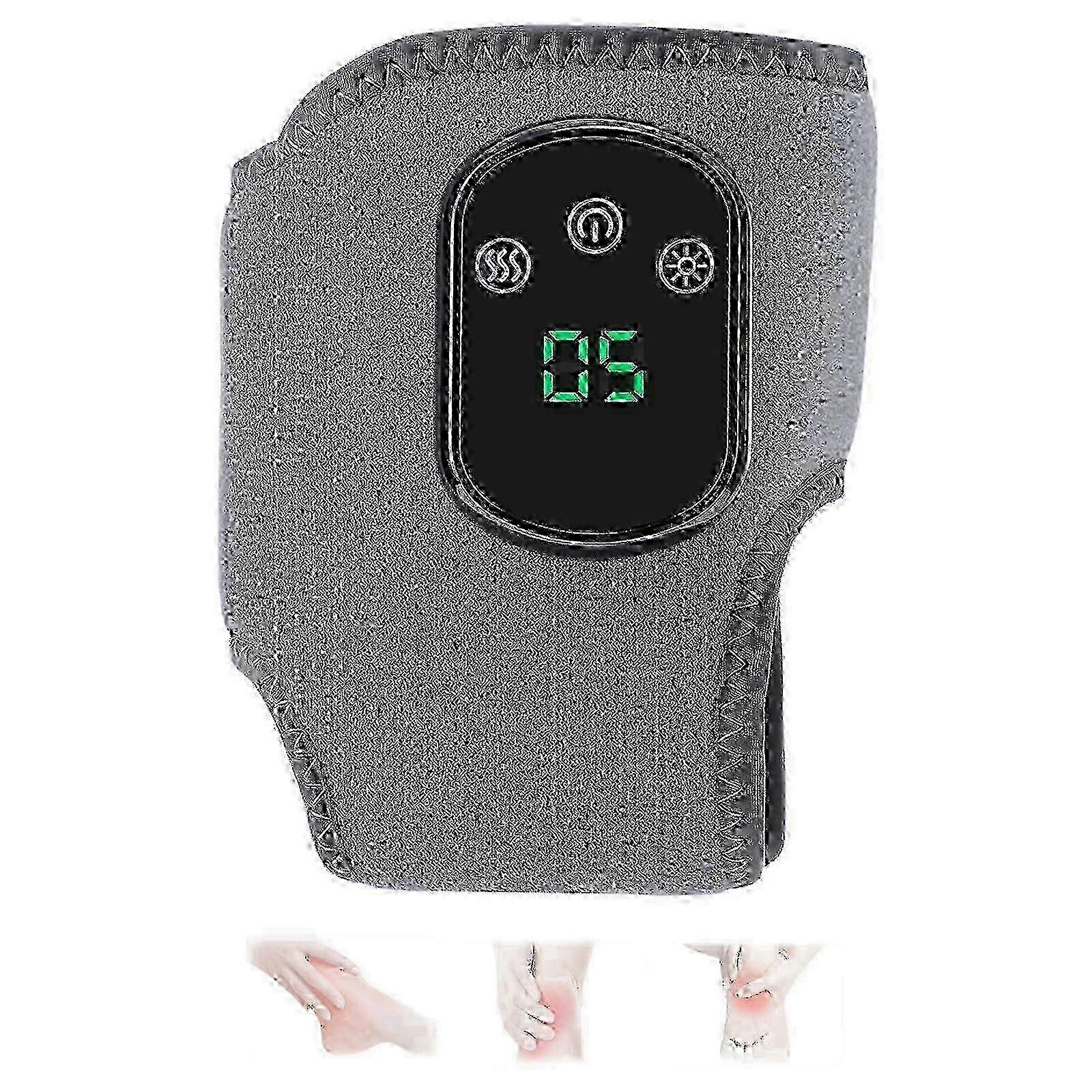 2025 Emsense Triple Method Wireless Foot Massager with Heated Ankle Wrap - 3 Vibration Modes for Home, Office & Travel