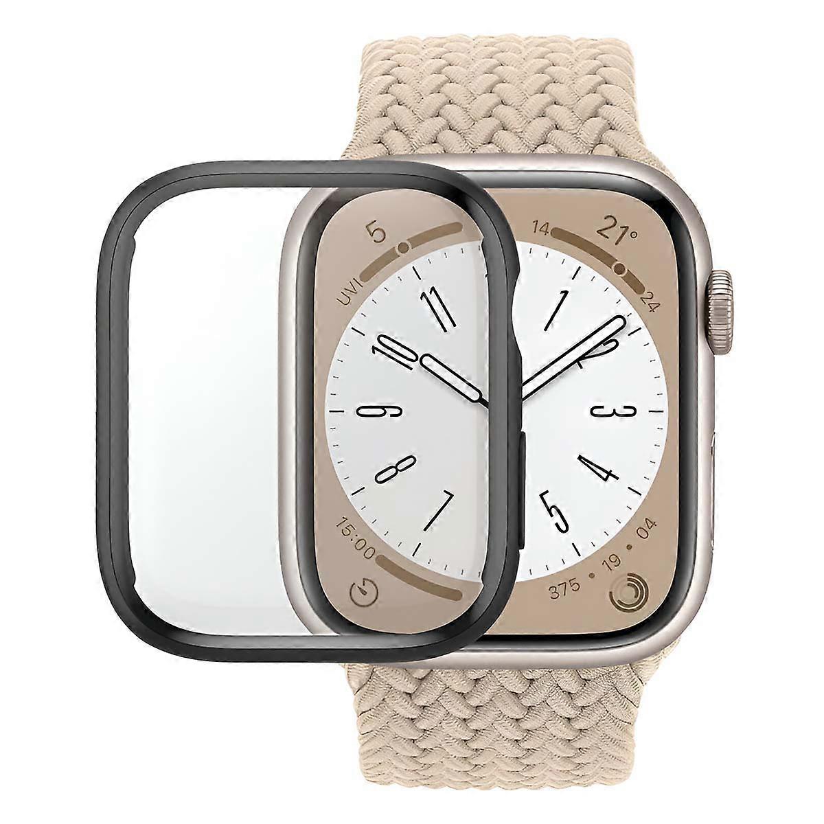 Screen Protector for Apple Series 7 / 8 / 9 45mm D3O®Bio, Black